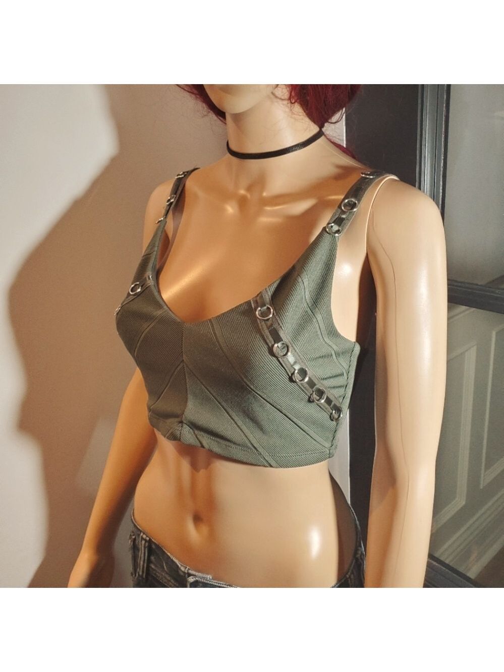 TopShop Hoop Piercings Crop Tank